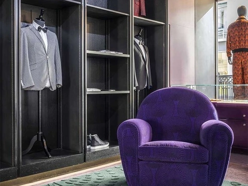 Poltrona Chester Ozwald Boateng in velluto di Poltrona Frau