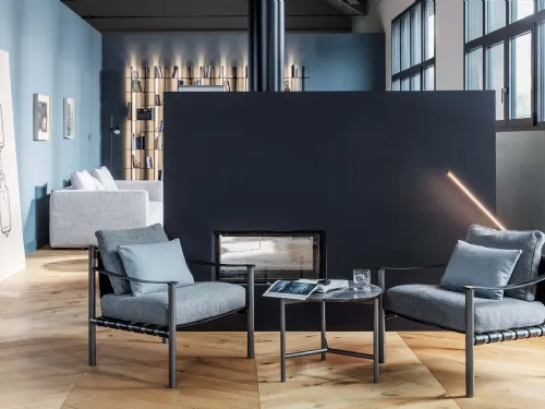 Poltroncina in tessuto Iko di Flou