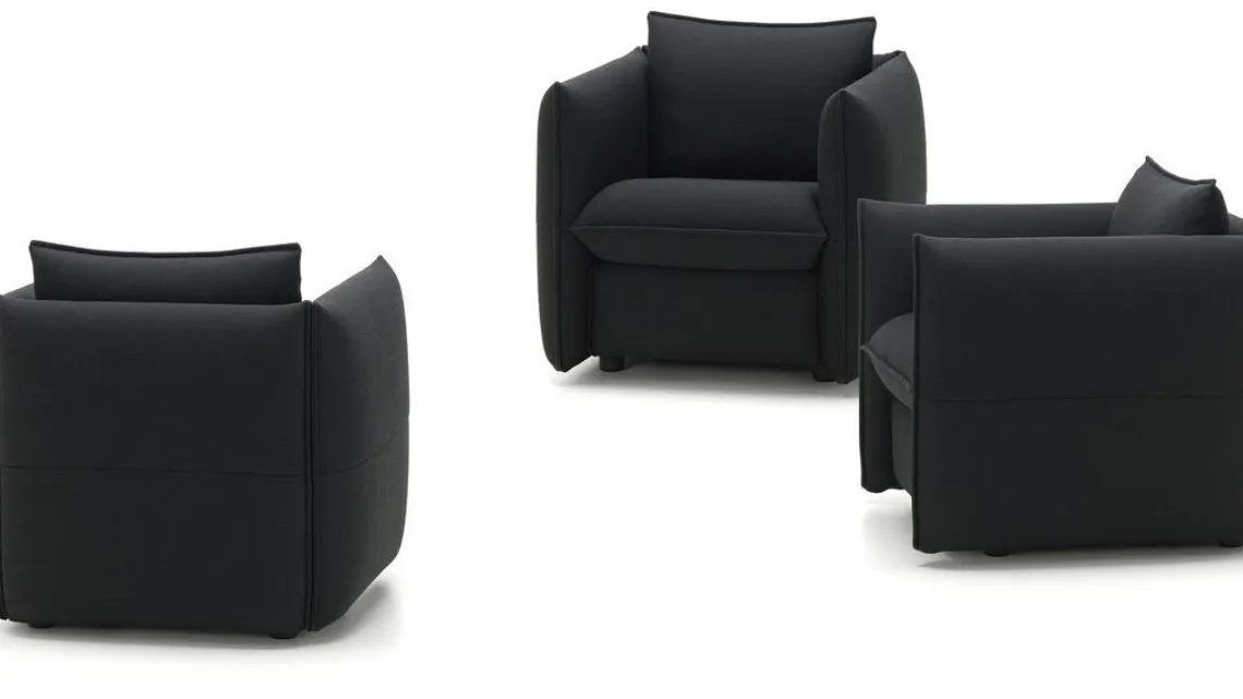 Poltroncina in tessuto imbottito Mariposa Club Armchair di Vitra