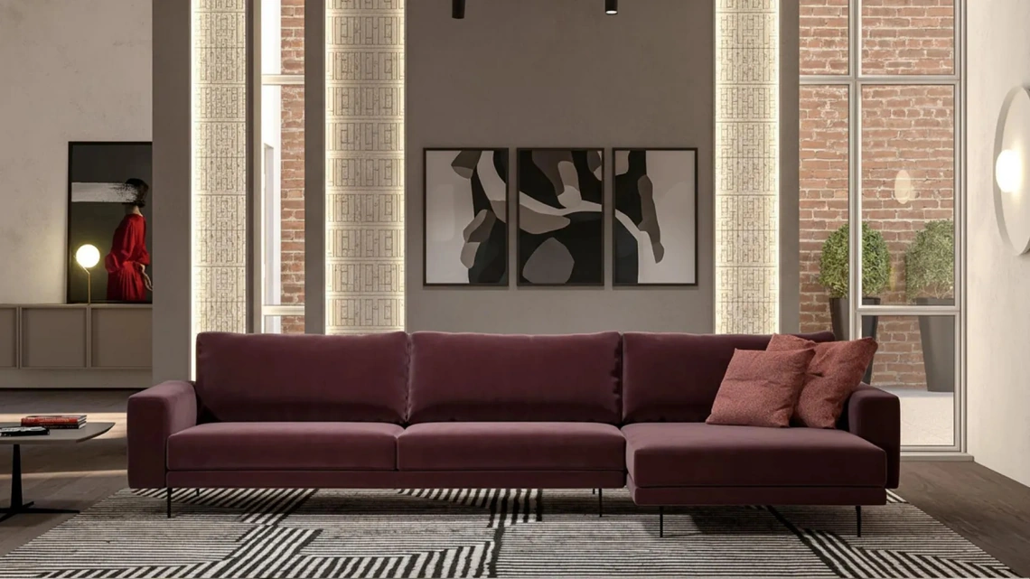 Divano con penisola Forest di Doimo Salotti