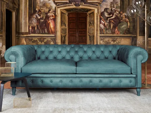 Divano lineare Chester One di Poltrona Frau