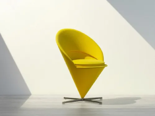 Sedia di design in tessuto imbottito Cone Chair di Vitra