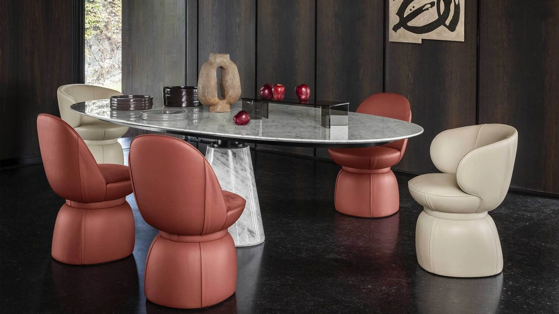 Sedia Leplì di Poltrona Frau