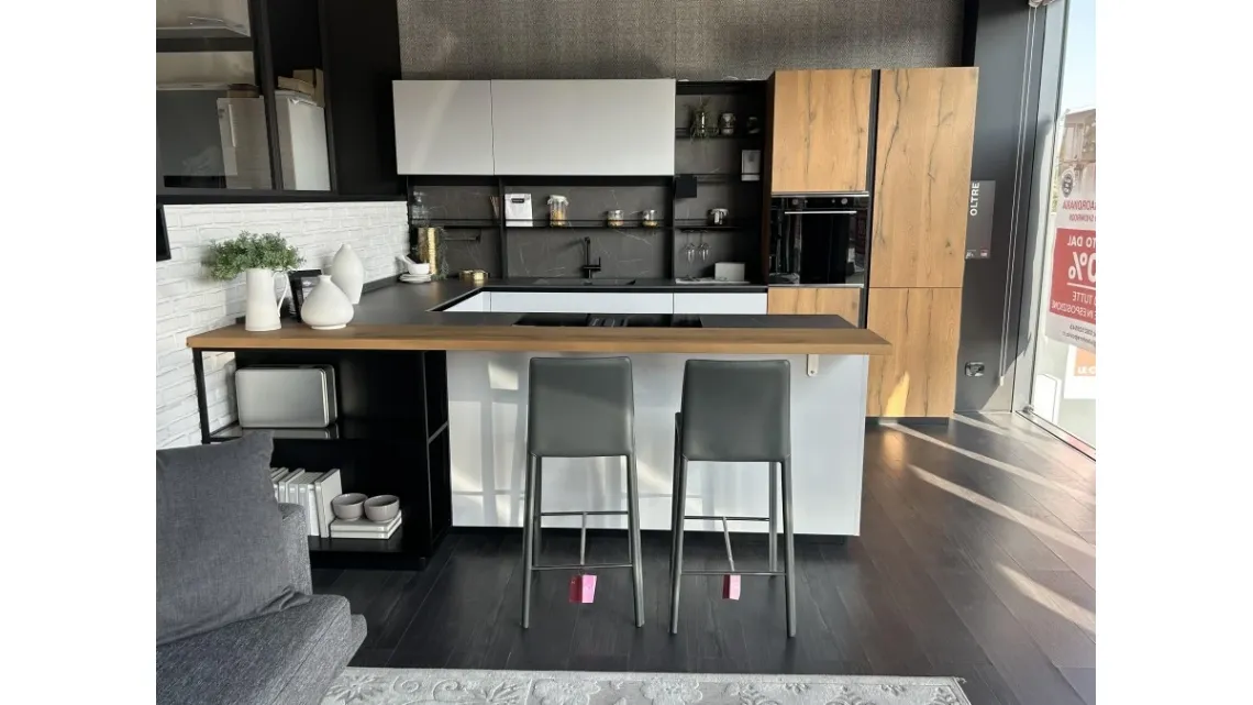 Cucina con penisola Lube Oltre