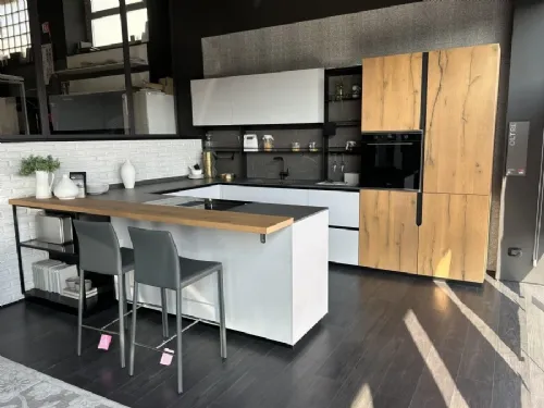 Cucina con penisola Lube Oltre