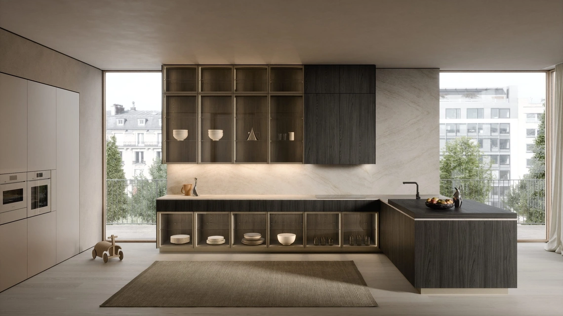 Cucina Design con penisola C05 di Copat Life
