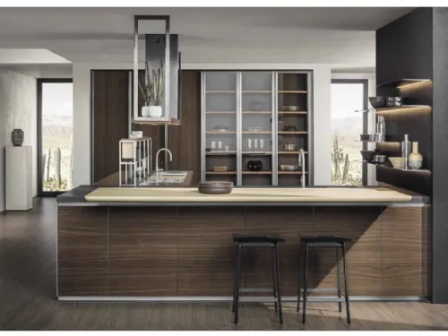 Cucina Design HiLine Frame Door finitura Noce di Dada