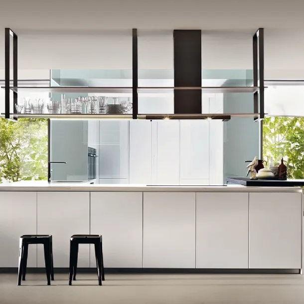 Cucina Design HiLine in Laccato Opaco Bianco di Dada