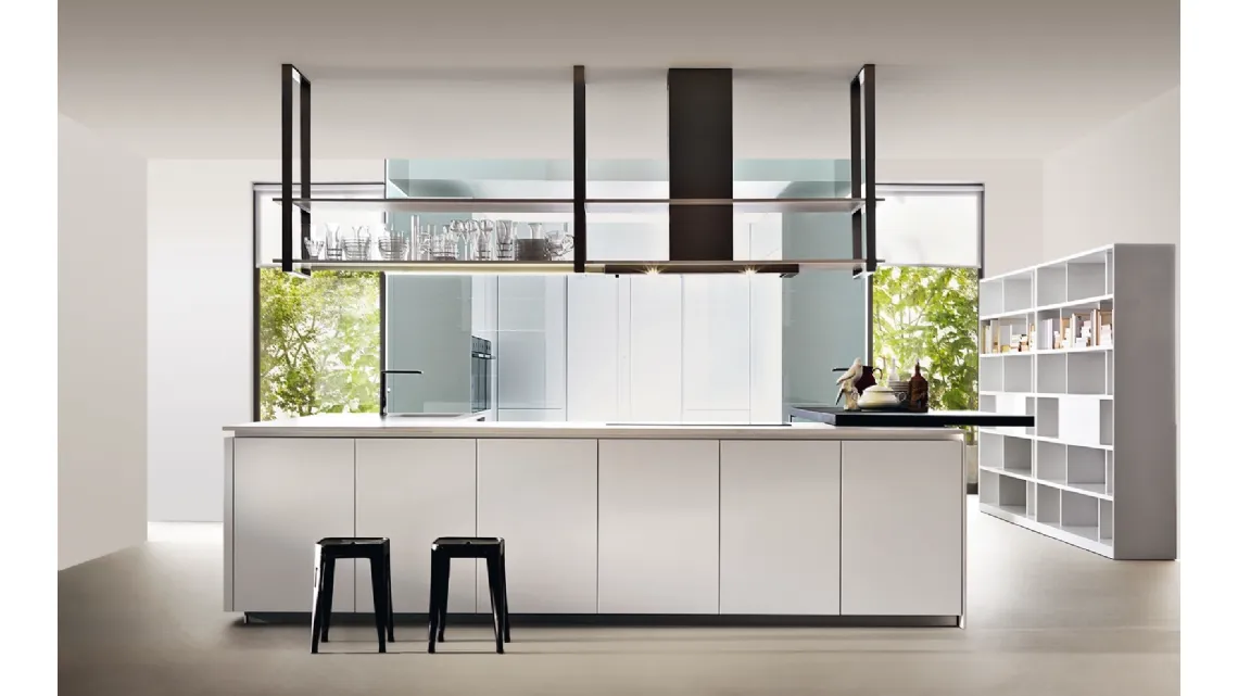 Cucina Design HiLine in Laccato Opaco Bianco di Dada