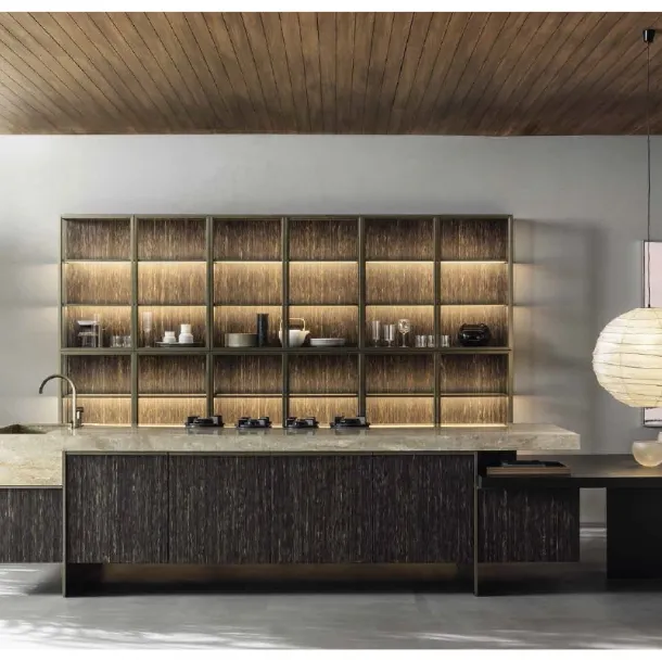 Cucina Design Ratio finitura Palma Scuro di Dada