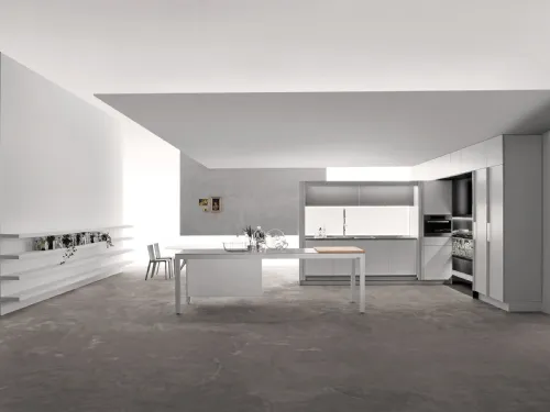 Cucina Design Tivali in Laccato Opaco Bianco di Dada
