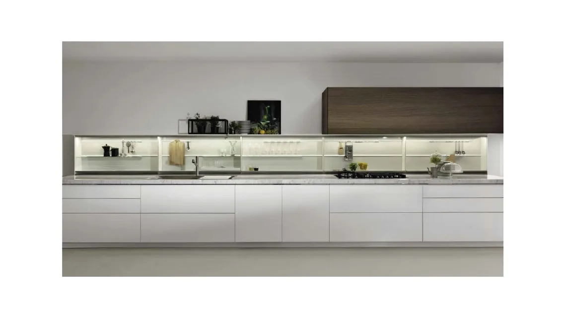 Cucina Design Trim in Laccato lucido Bianco di Dada
