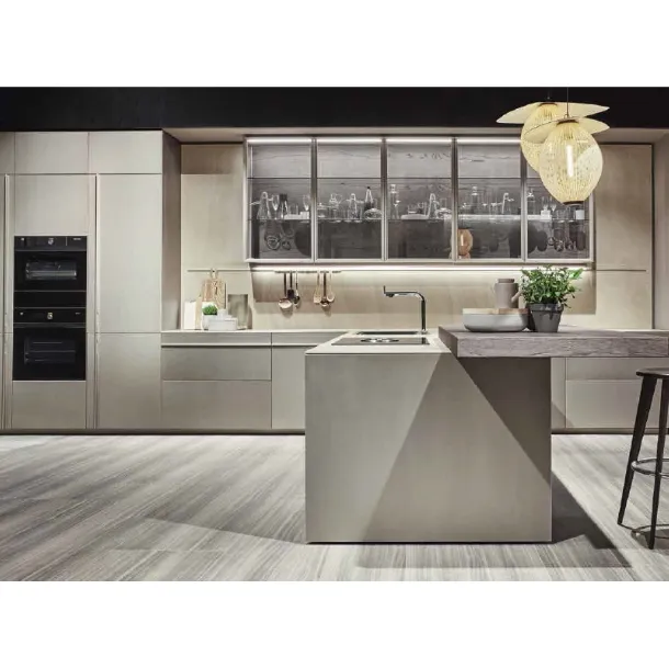 Cucina Design Vela laccato speciale Metallizzato Oro di Dada