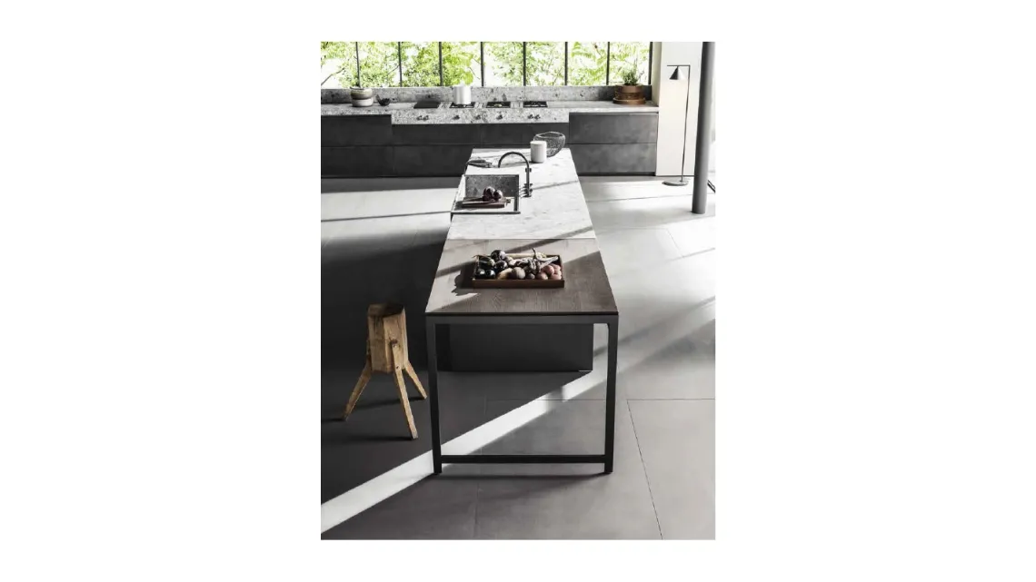 Cucina Design VVD finitura Ferrovia Steel di Dada