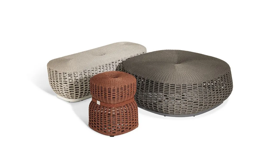 Pouf da giardino Lepl Outdoor di Poltrona Frau