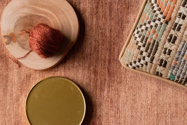 Tappeto Bamboo Shaded Mattone in bamboo e cotone di Carpet Edition