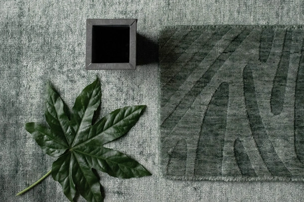 Tappeto in bamboo e cotone Bamboo Design Jungle di Carpet Edition