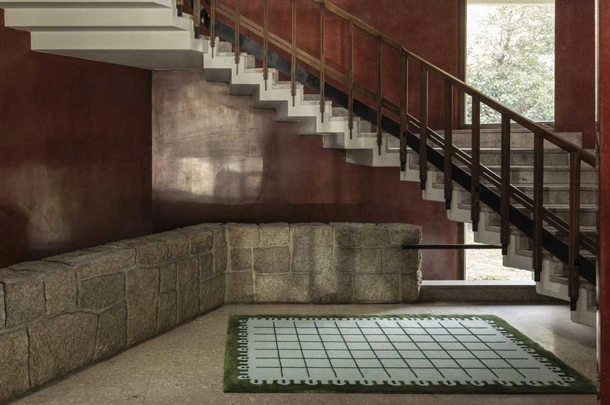 Tappeto CoDeco con cornice Verde di Carpet Edition