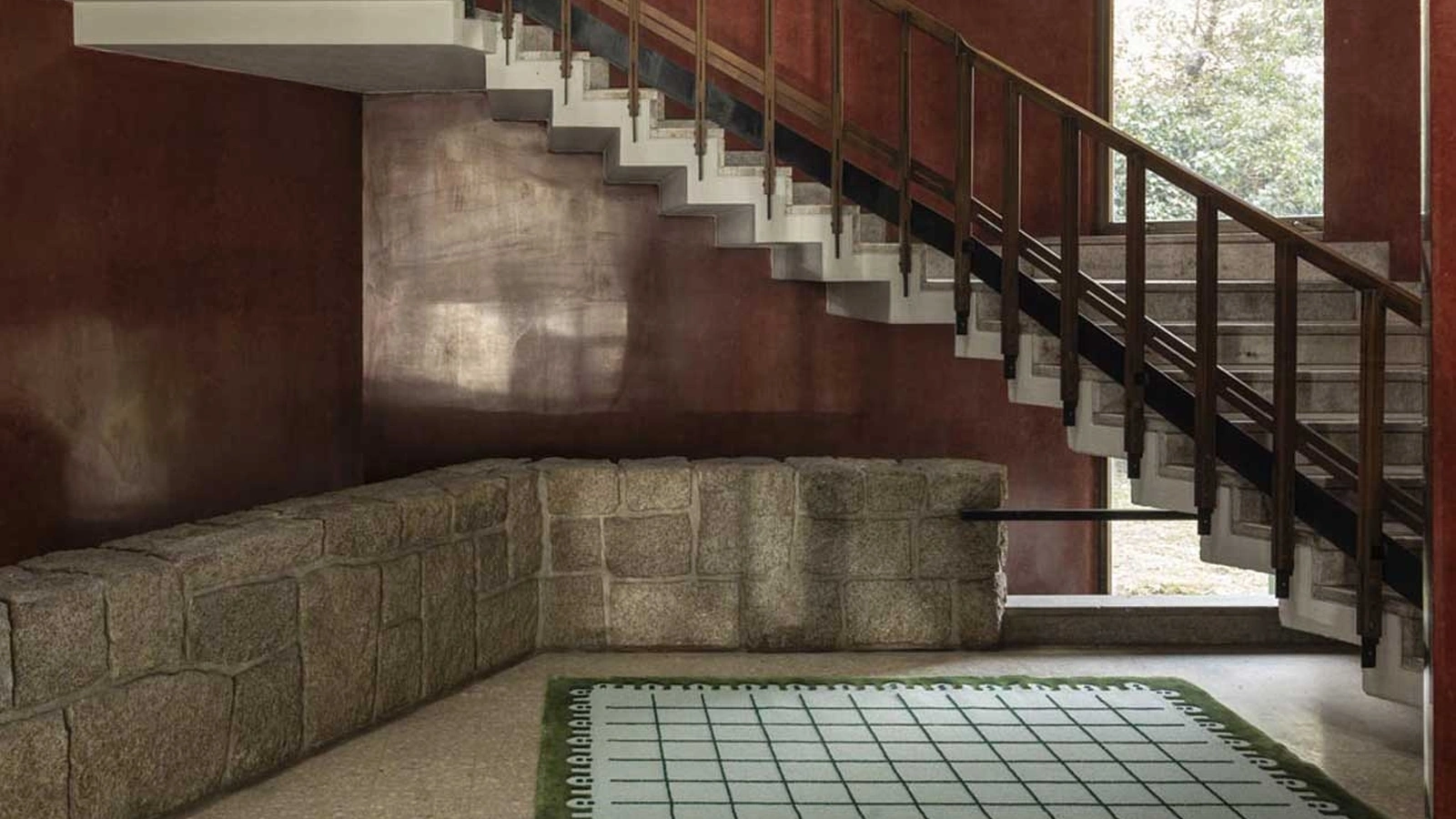 Tappeto CoDeco con cornice Verde di Carpet Edition