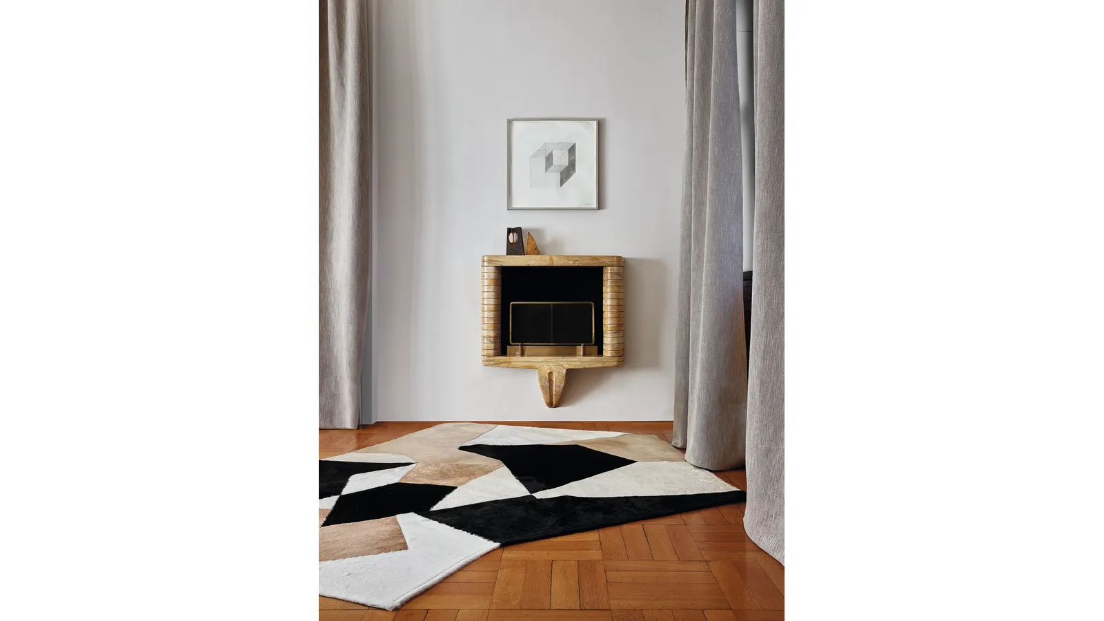 Tappeto in pelle di cavallino D-754-1 di Molteni & C