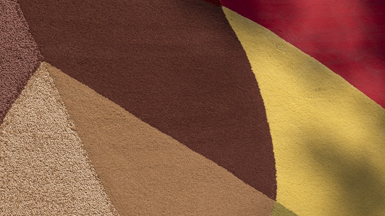 Tappeto in lana con i colori e la forma delle foglie d'autunno Foliage Autumn di Carpet Edition