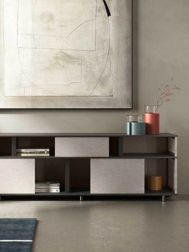 Vaso Leather Pot in vetro rivestito in pelle di Poltrona Frau