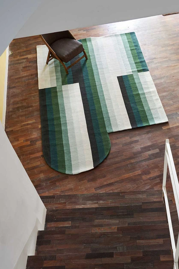 Tappeto Roquebrune Evergreen in Lana di Carpet Edition