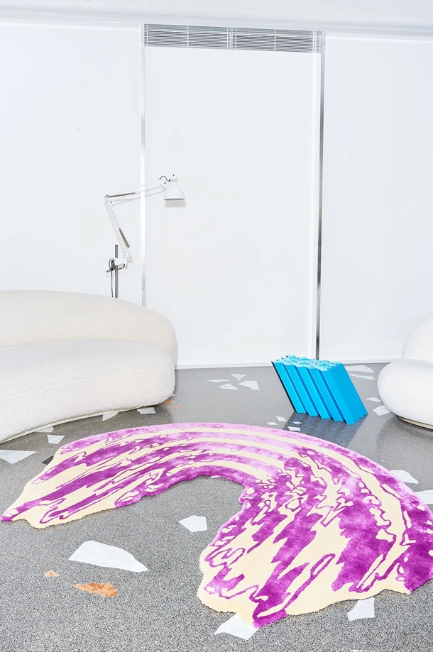 Tappeto The Floor is Lava Pink Orchid Plain di Carpet Edition