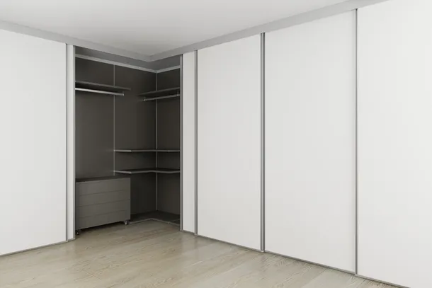 Cabina Armadio Aliante con Boiserie 02 di De Rosso