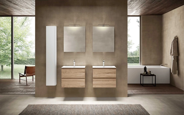 Mobile da Bagno sospeso Block Syntesi C28 di Azzurra
