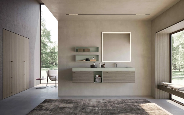 Mobile da Bagno sospeso Lime 0 Aster 032 di Azzurra