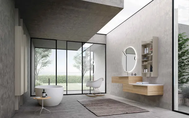 Mobile da Bagno sospeso Lime 0 Lateral 033 di Azzurra