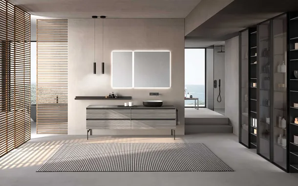 Mobile da Bagno Lime 1-0 Nest 125 in HPL Rovere Alba di Azzurra