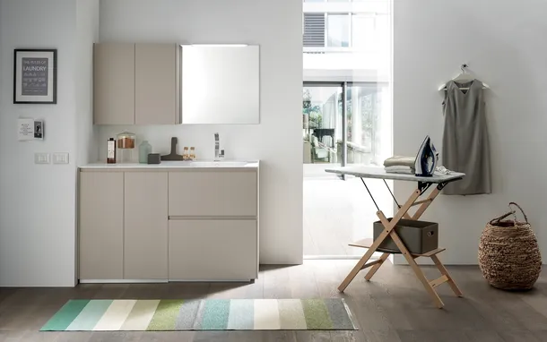 Mobile Lavanderia in laccato opaco Lime Wash 05 di Azzurra