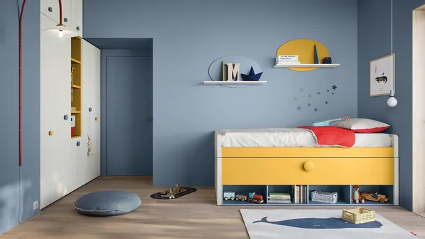 Cameretta Salvaspazio Letto Pablo di Nidi