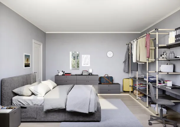 Cameretta componibile con letto matrimoniale Swell di Nidi