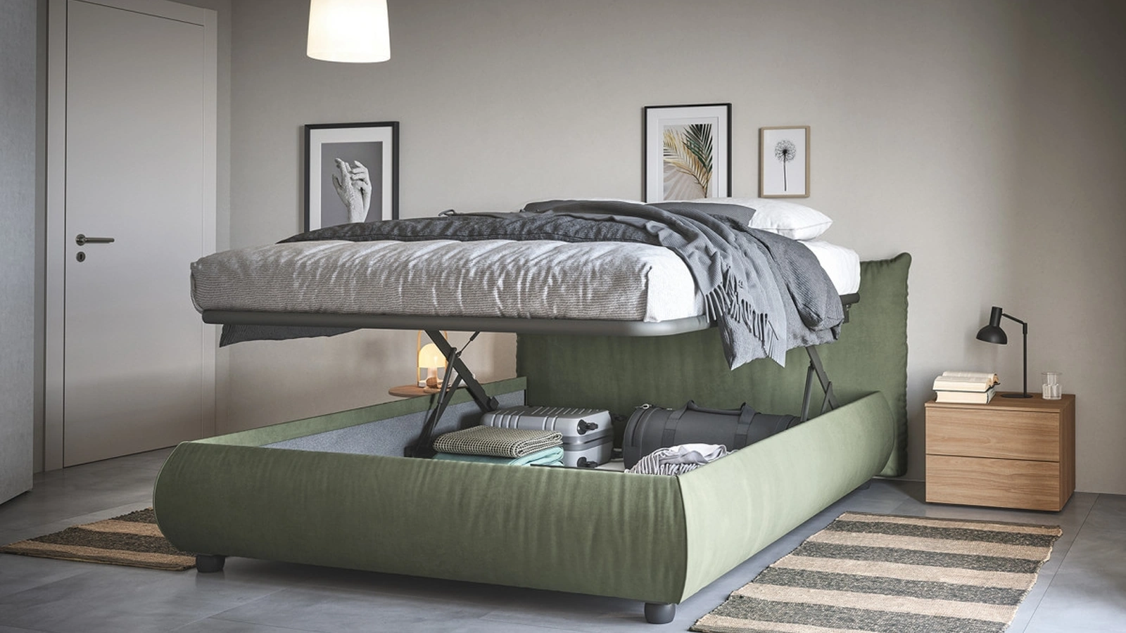 Letto con box contenitore Thika di Cinquanta3