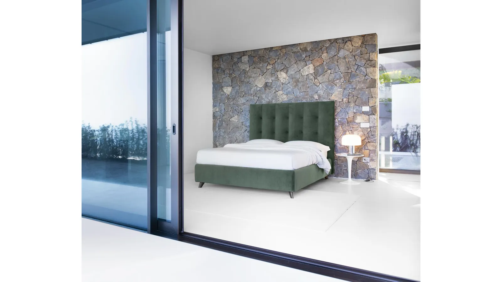 Letto con box contenitore Emma High di Noctis