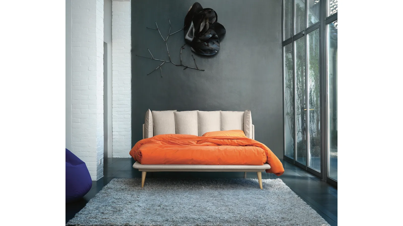Letto con testiera Birdland di Noctis