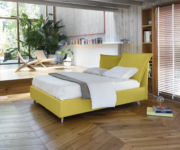 Letto moderno So Pop in tessuto imbottito di Noctis