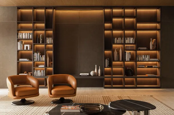 Libreria a muro 505 UP SYSTEM 02 di Molteni & C