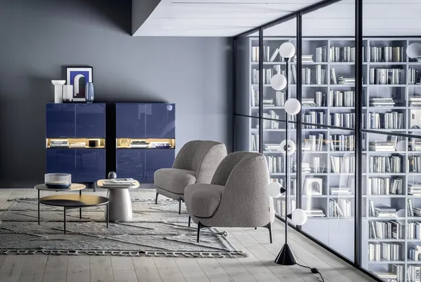 Poltroncina Velvet in tessuto di Novamobili
