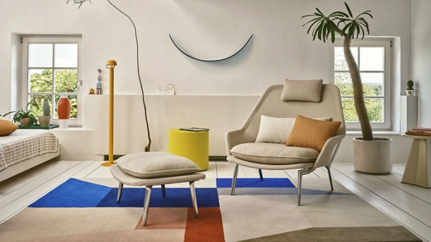 Poltrona Slow Chair & Ottoman di Vitra