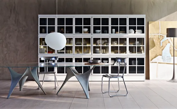 Sedia di design D-235-1 in alluminio di Molteni & C
