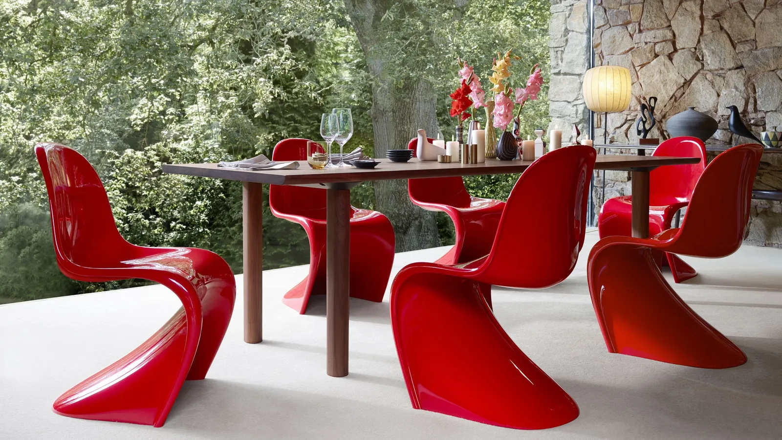 Sedia Panton Chair Classic in poliuretano finitura lucida di Vitra
