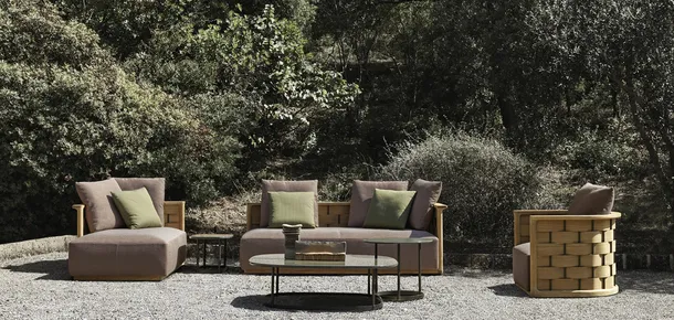 Tavolino in pietra lavica Regent di Molteni & C