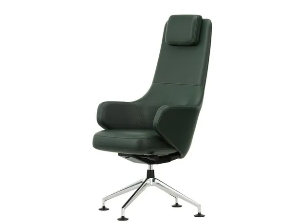 Poltrona Direzionale in pelle Grand Conference Highback di Vitra